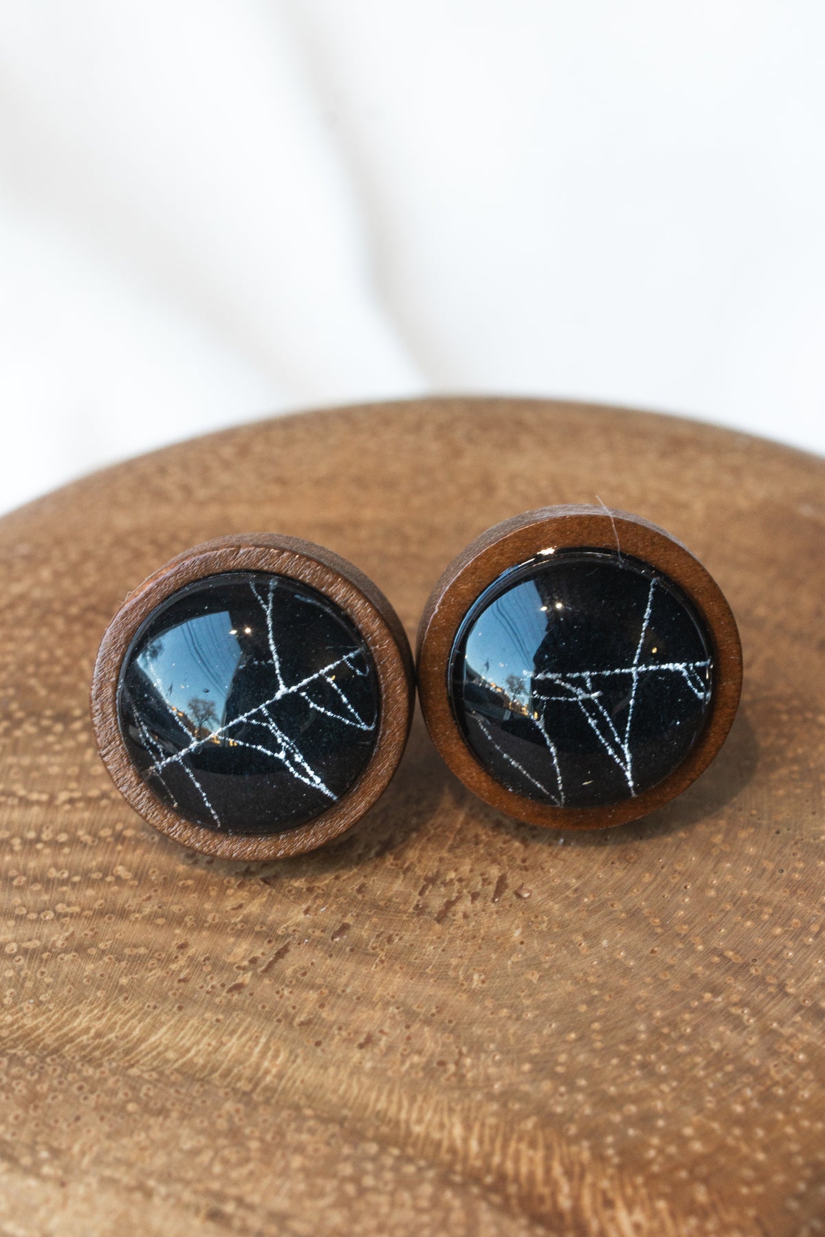 Orb Weaver Web Earrings
